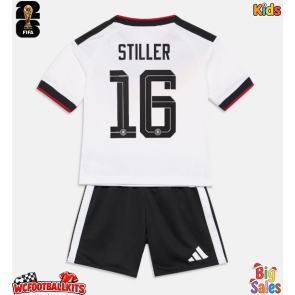 Germany Angelo Stiller #16 Replica Home Stadium Kit for Kids World Cup 2026 Short Sleeve (+ pants)